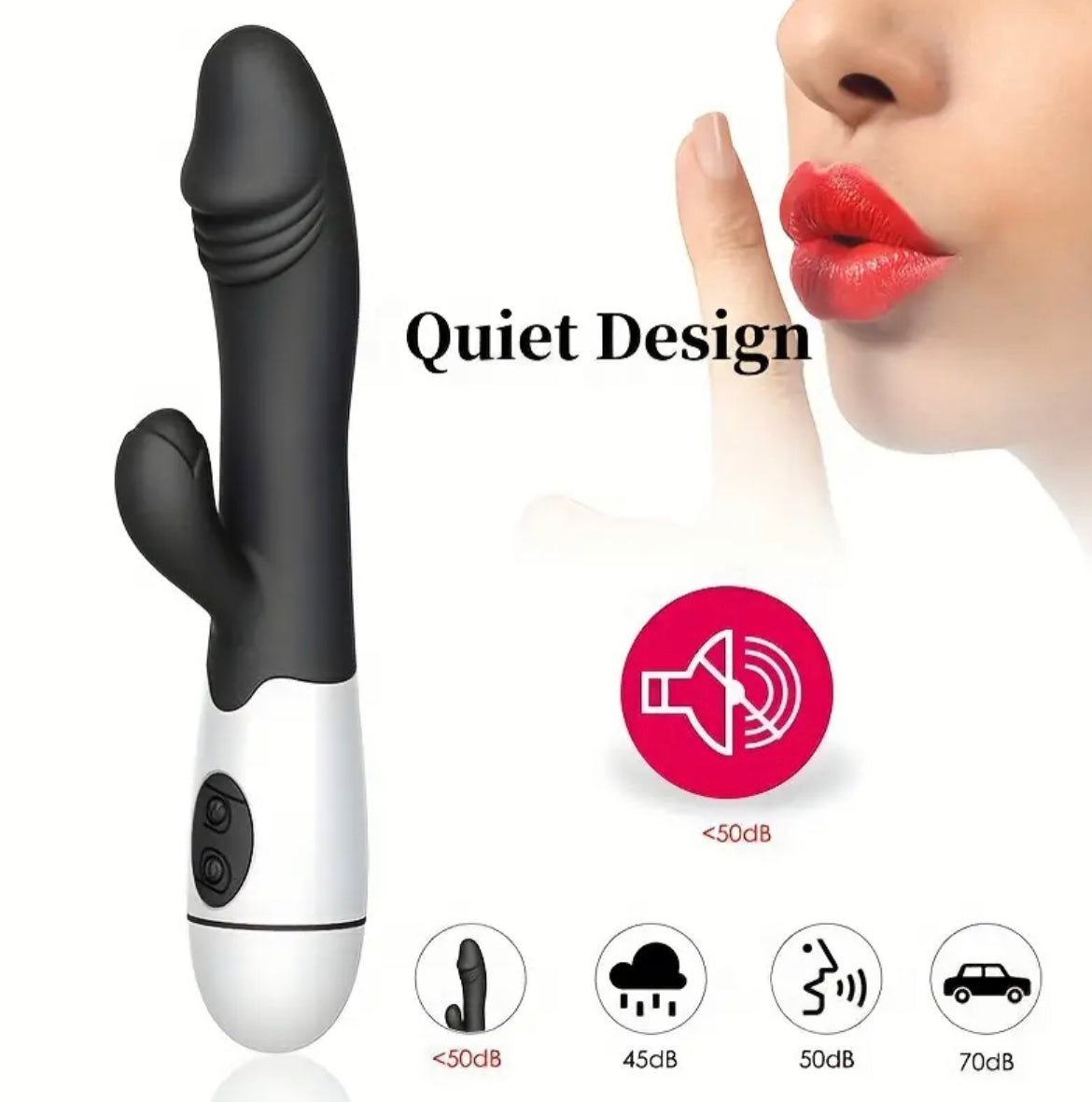 Rabbit 30 Frequency USB Charging Double-headed Vibration Massage Stick